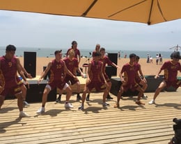 China Tour 2019 Boys doing a Haka for the Dalian Locals 